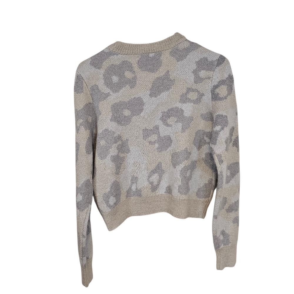Rag & Bone Mohair Angora Leppard Animal Print Crewneck Sweater - Picture 2 of 7